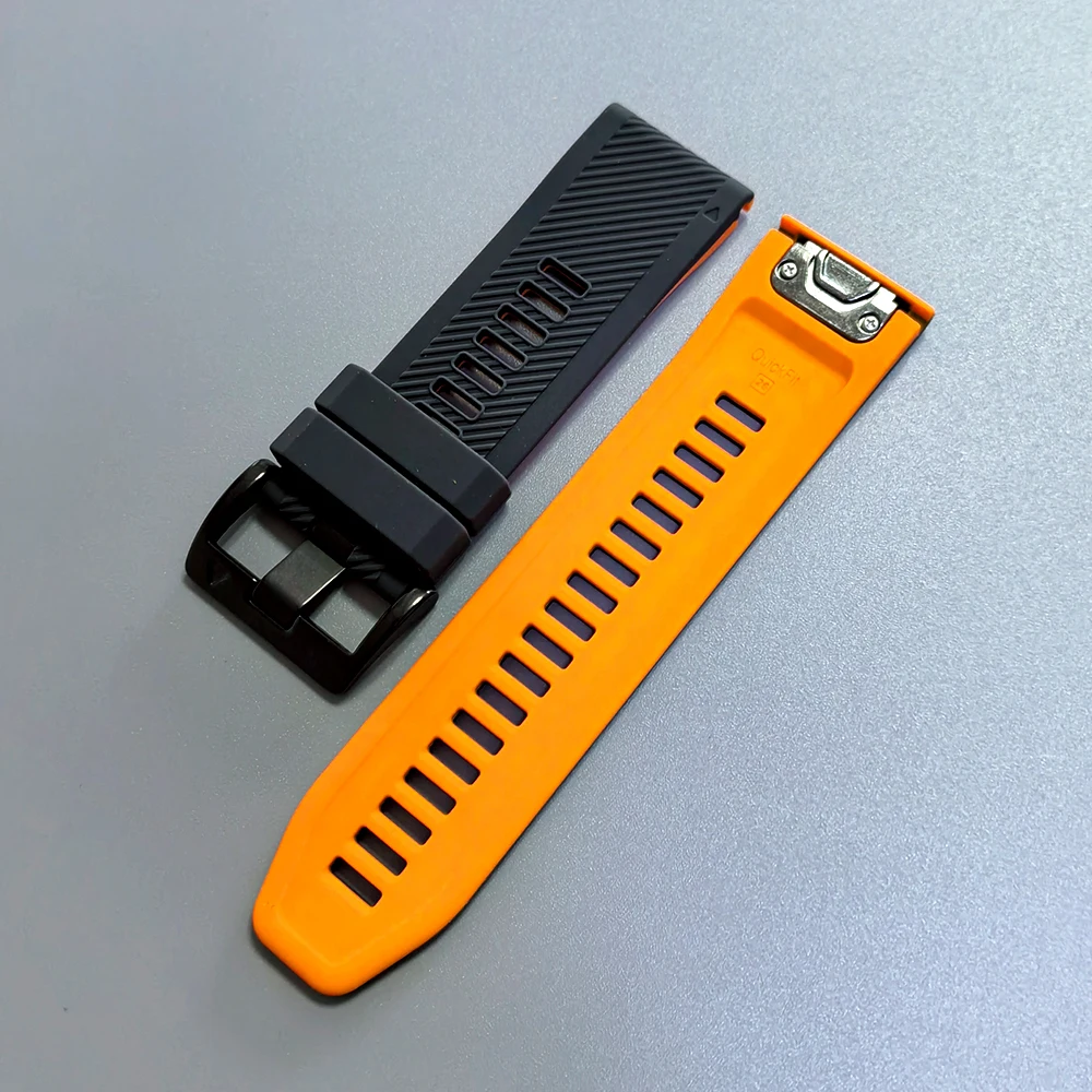 QuickFit 22mm 26mm Silicone Strap For Garmin Fenix 7X 7 6 6X 5 5X Plus/Epix Pro Gen 2 47mm 51mm/MARQ Watch Band Bracelet