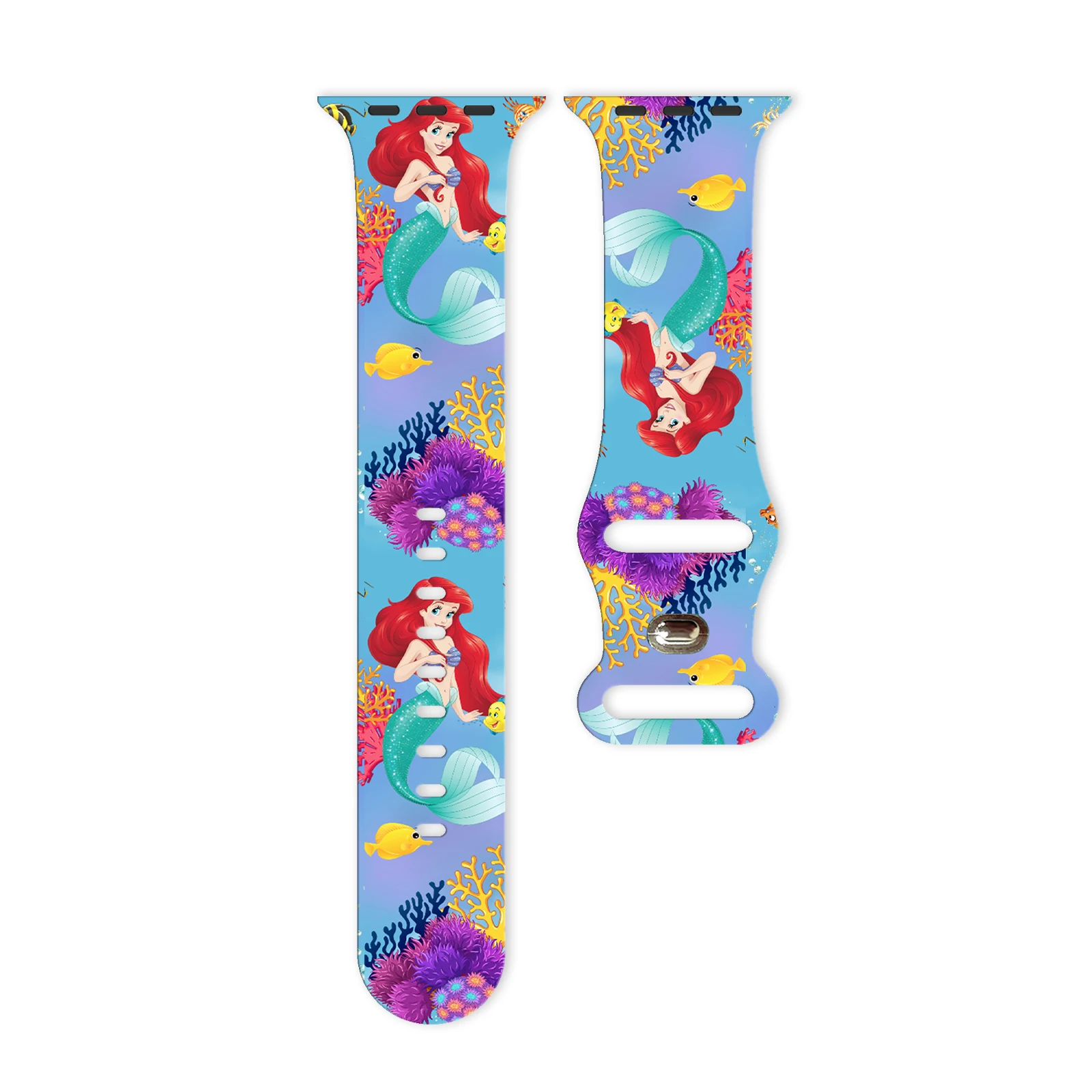 

Disney princess printed strap for Apple Watch 11 10 9 8 7 Silicone Band Replaceable Bracelet for iWatch 38mm 40mm 41mm Watchband