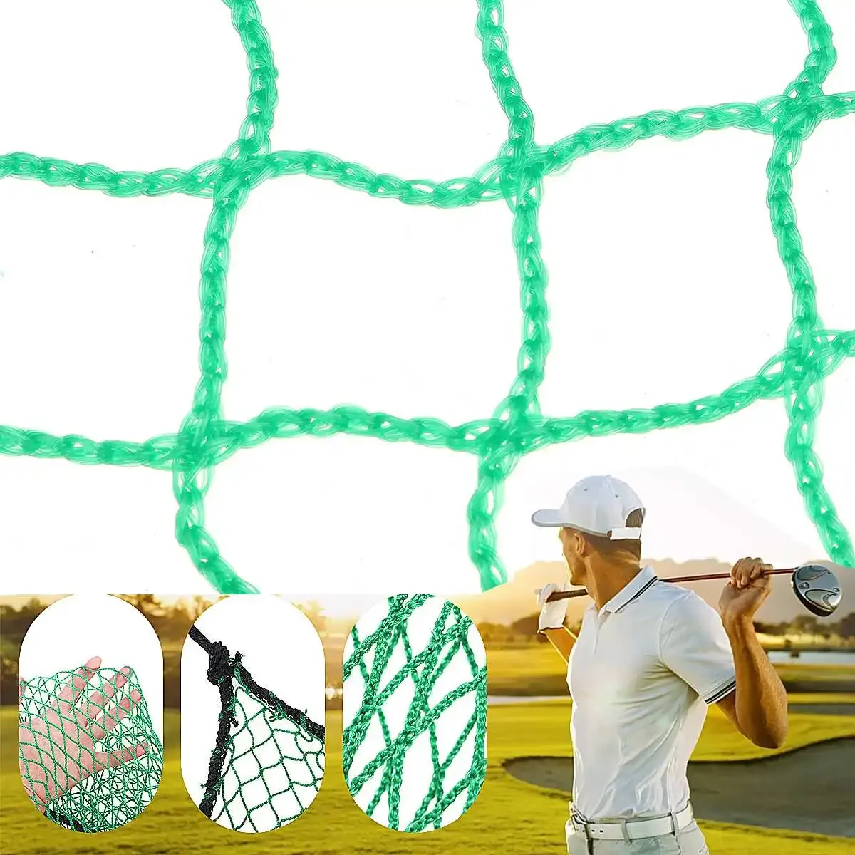 Golf Oefennet Heavy Duty Impact Gaas Touw Sporttraining Hulpmiddelen Training Mesh Batting Net Golftraining Accessoires 3M X 3M