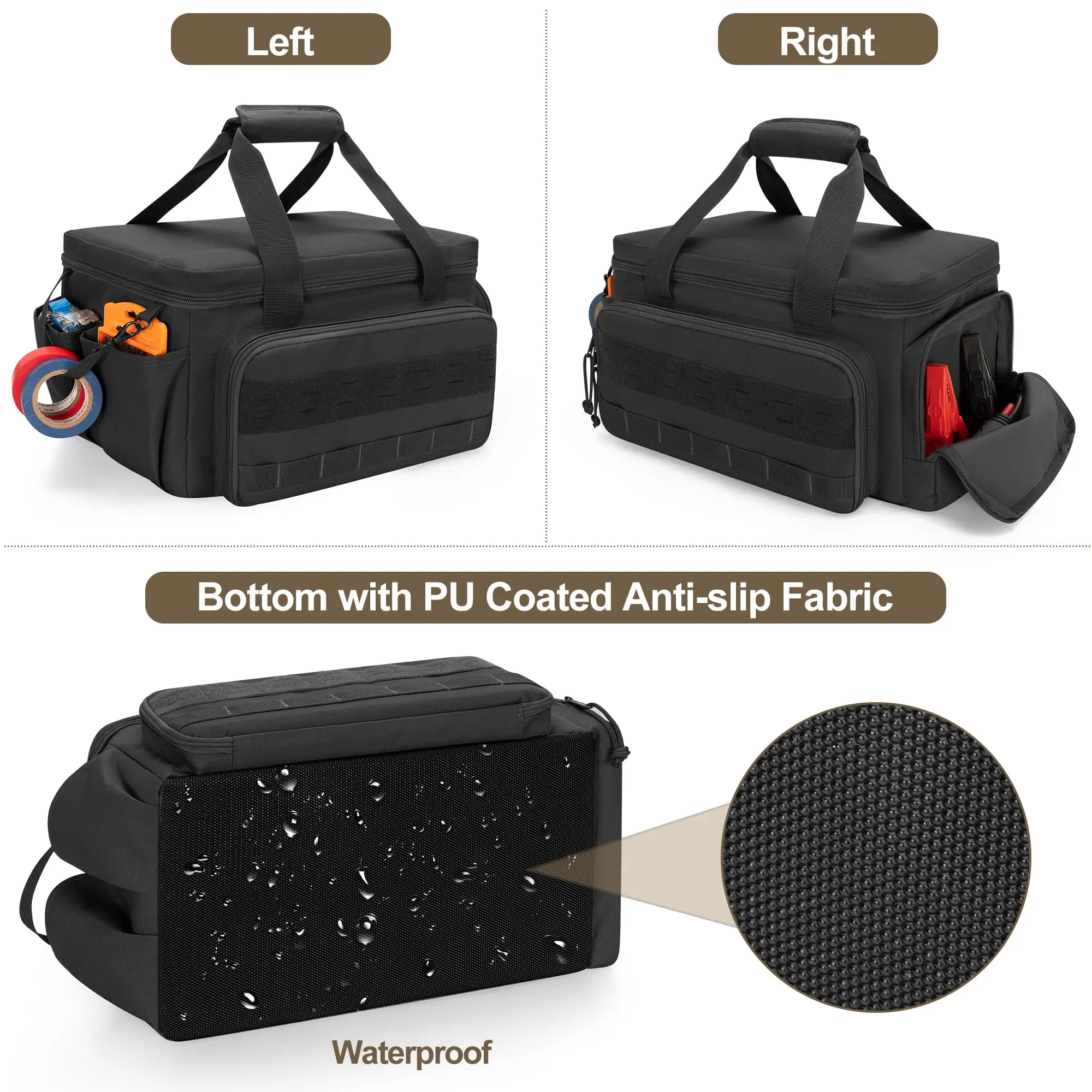 Fourre-tout de travail polyvalent pour charpentier, organisateur d'outils d'électricien en Nylon multi-poches, sac à outils tactique avec fond Anti-friction