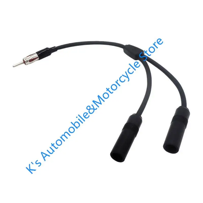 

Q39F 1 For 2 Car Antenna Cable Adapter Aluminum Plug Car Special Radio Antenna Aerials FM Amplifier Cable