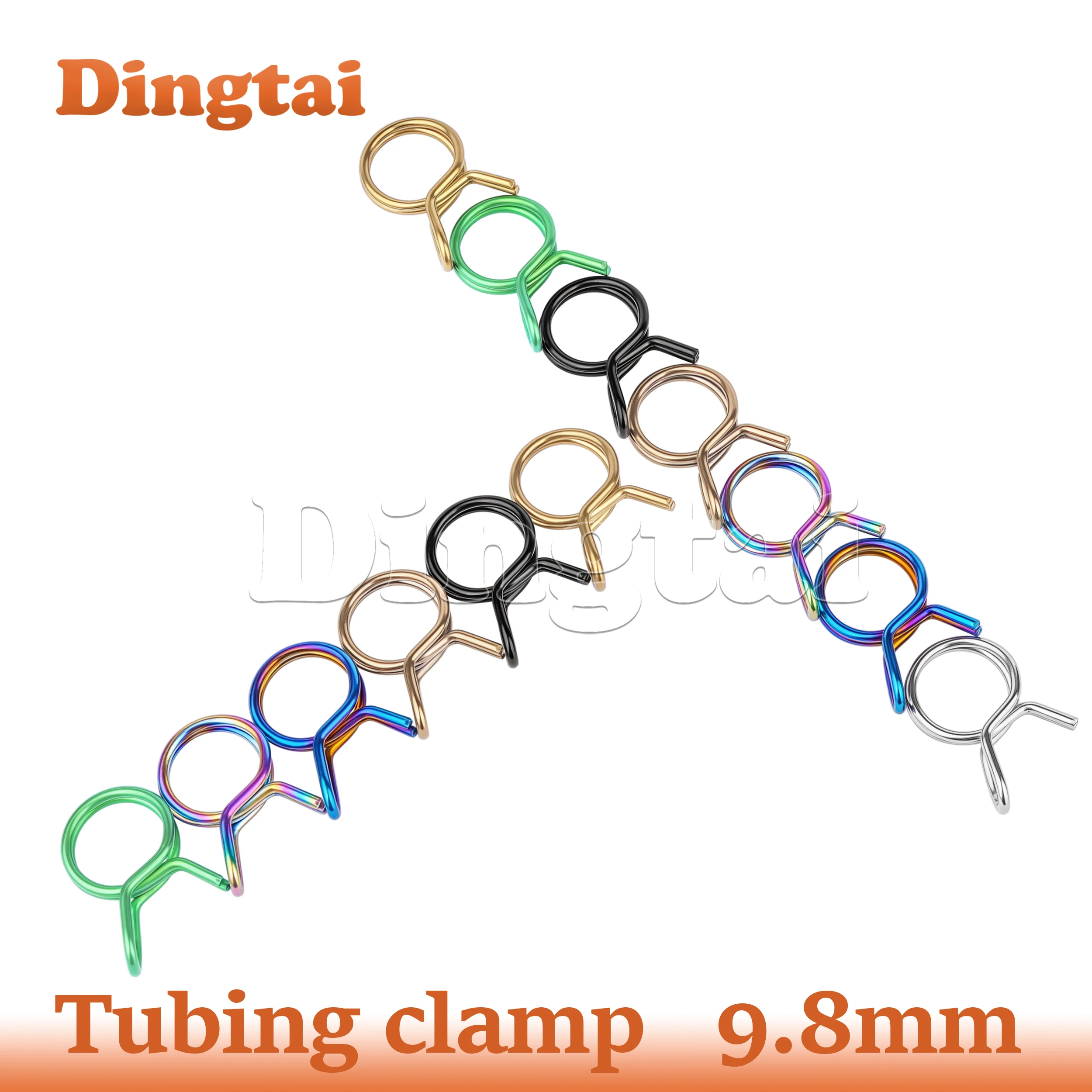 Dingtai Titanium Bolt   9.8mm titanium alloy oil pipe clamp is commonly used in Brembo wind speed
