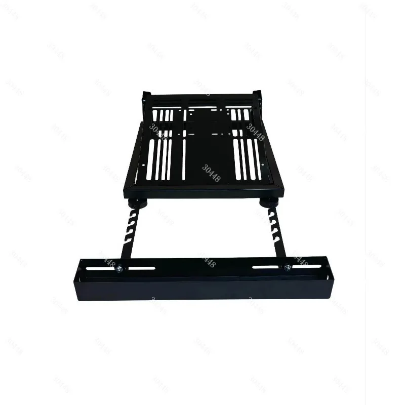 Universal fixed bracket for racing simulator pedals and gaming chairs