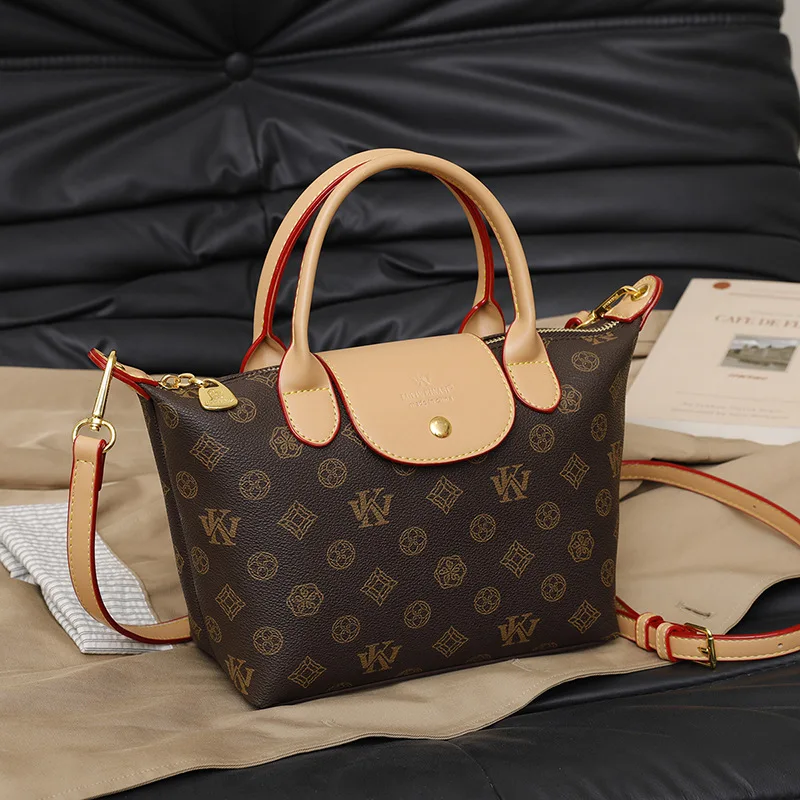 

2025 Floral Print Crossbody Bag - Vintage Shoulder Handbag for Women, Fashionable Dumpling Bag with Adjustable Strap