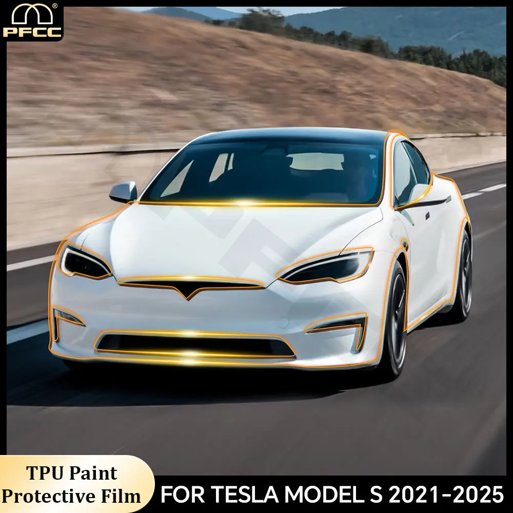 

8.5Mil TPU Paint Protection Film for Tesla Model S 2021-2023 Pre-cut Car Body Anti-scratch Resistant PPF Clear Sticker Bra