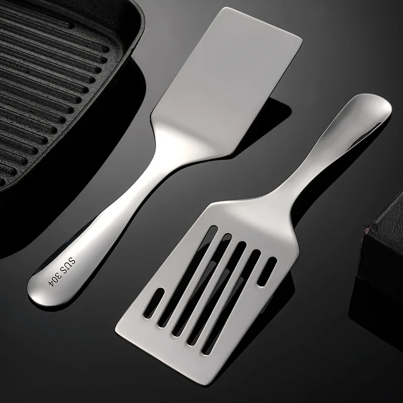 304 Stainless Steel Small Frying Shovel Commercial Kitchen Cooking Tools New Teppanyaki Steak Pancake Small Short Handled Shovel