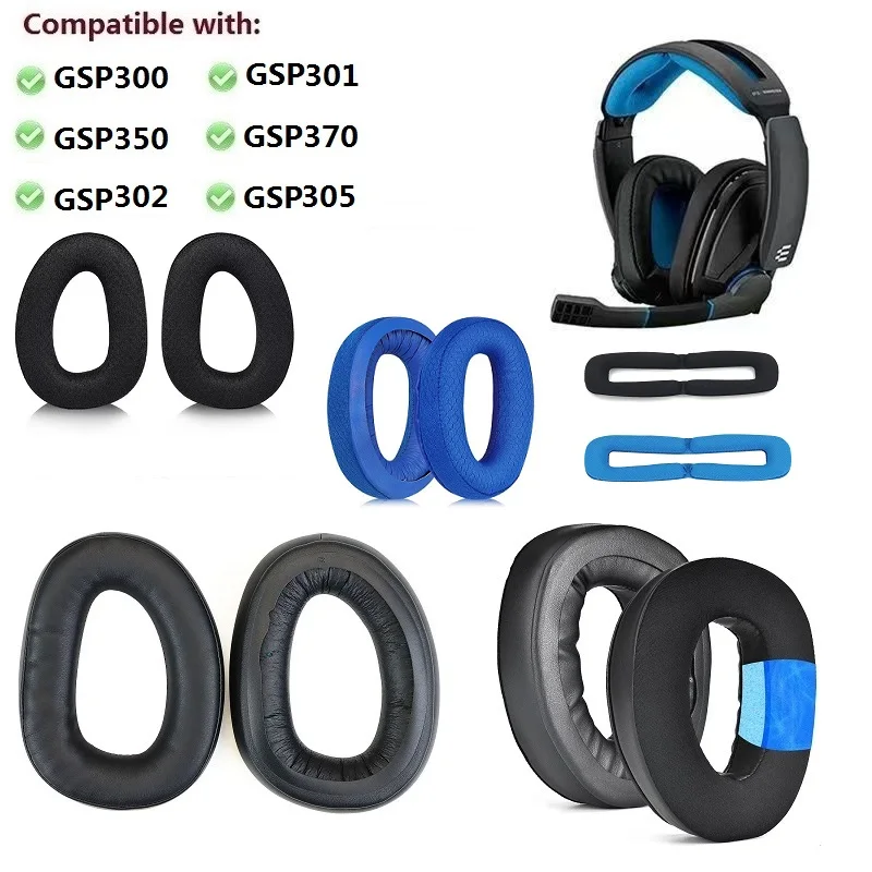 Ear Pads Cover For Sennheiser GSP300/301/302/303/305/350/370 Headphone high quality Earmuff ear pillow headband cushion