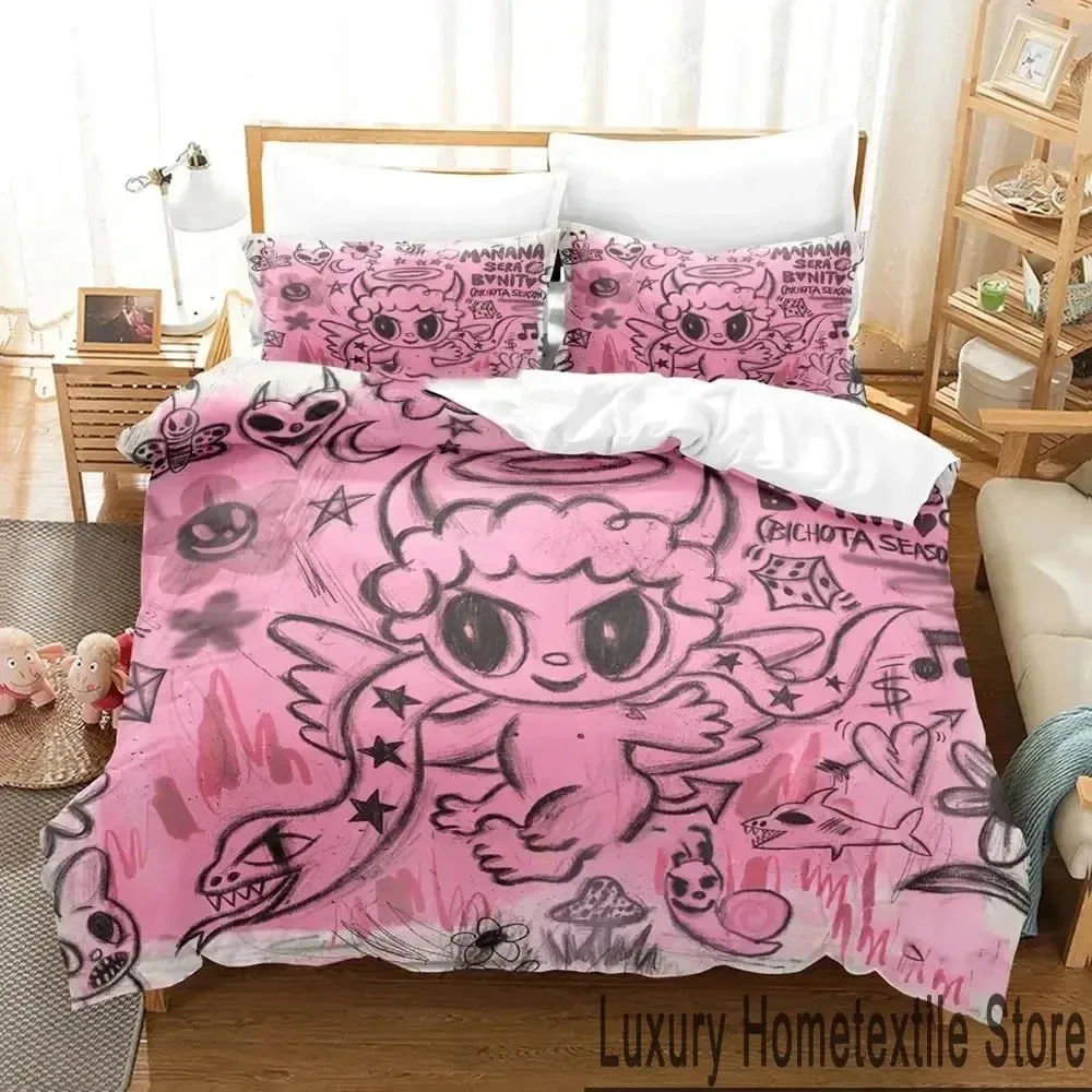 

3D Print Karol G Manana Sera Bonito Bichota Bedding Set Boys Girls Twin Queen King Size Duvet Cover Pillowcase Bed boys Adult