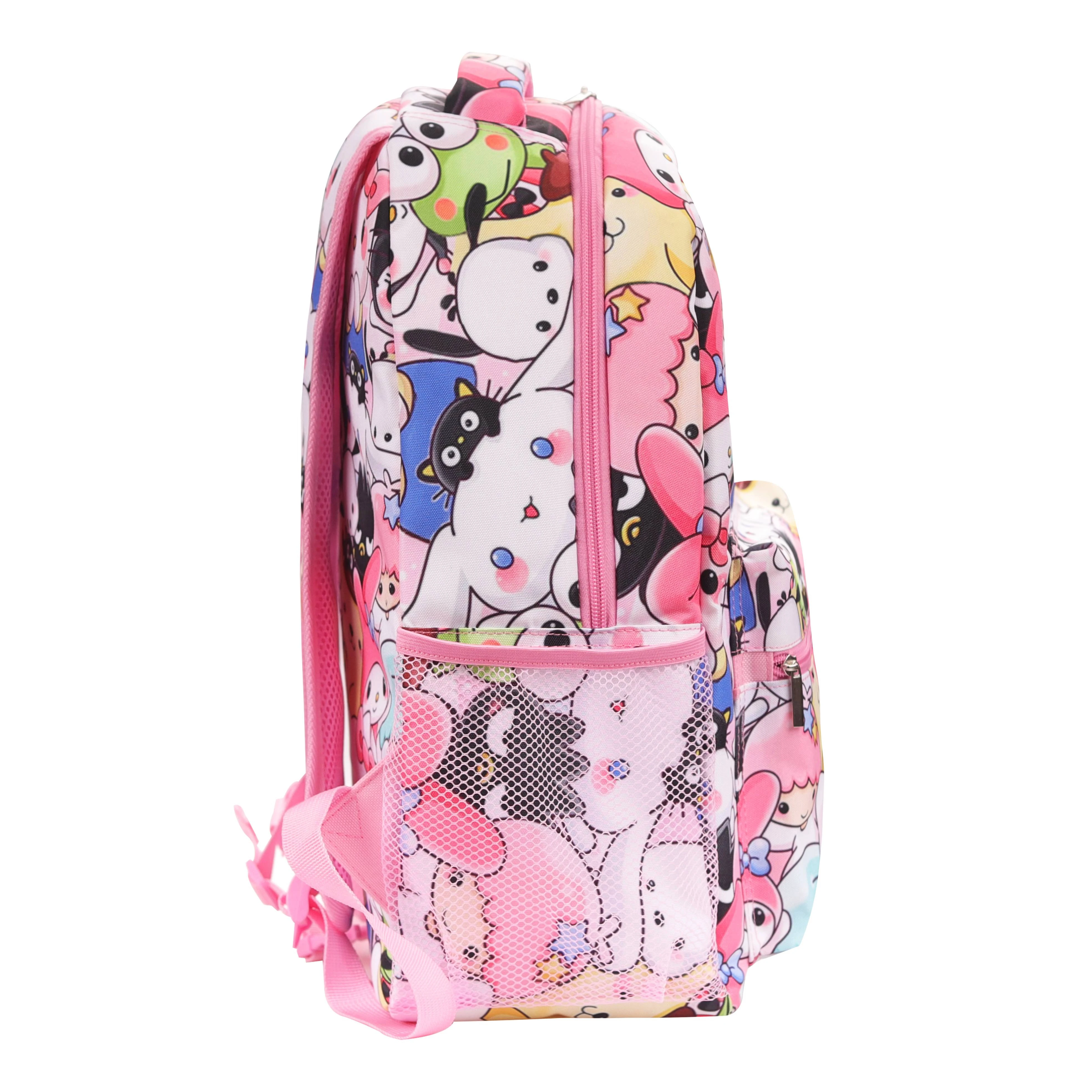 Sanrio Hello Kitty Kuromi Kawaii Backpack Boy Girls School Laptop Bag Shoulders Casual Travel Hiking Camping Lightweight Daypack