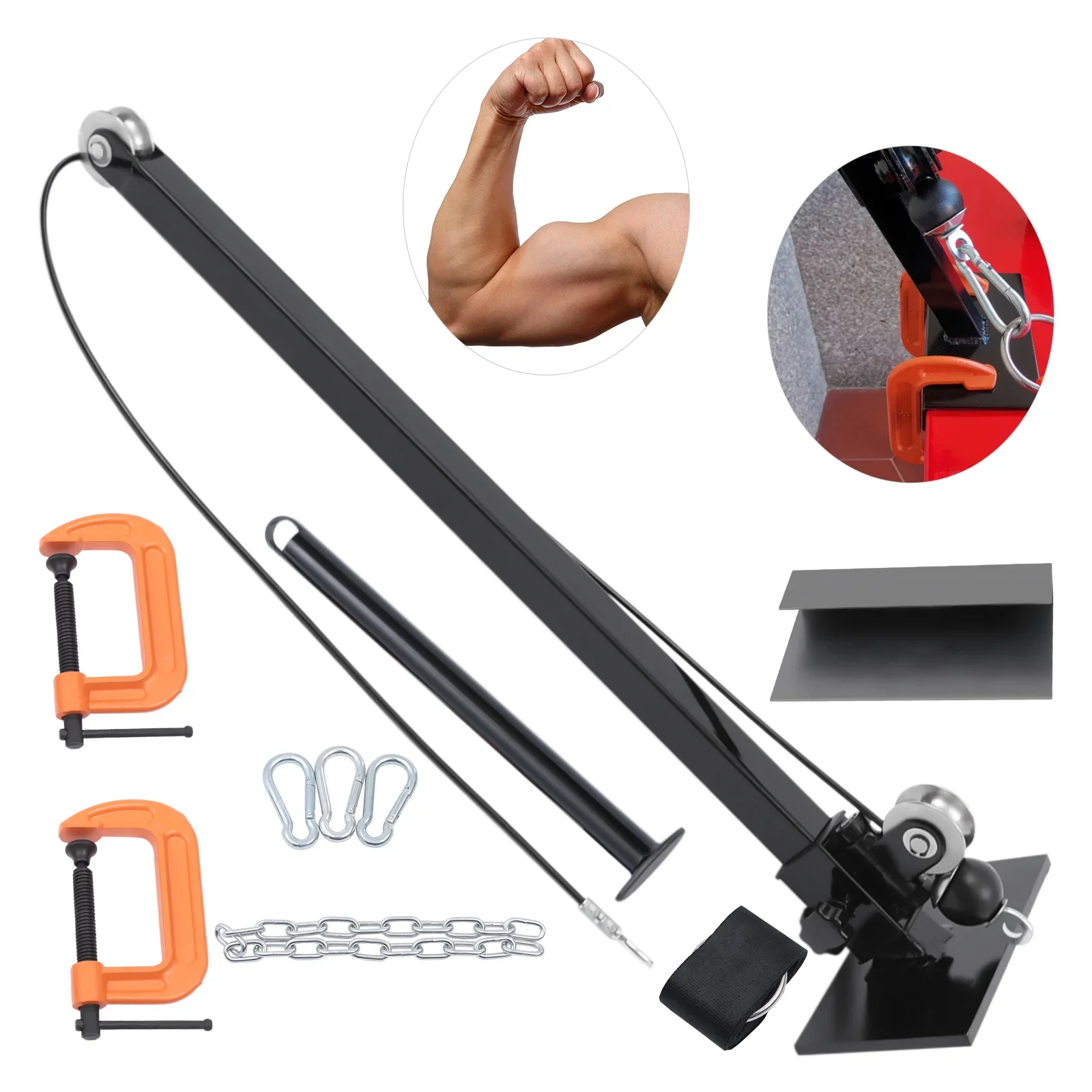 نظام بكرة كابل مصارعة الذراع – نظام طاولة قابل للتعديل لتدريب قوة الساعد