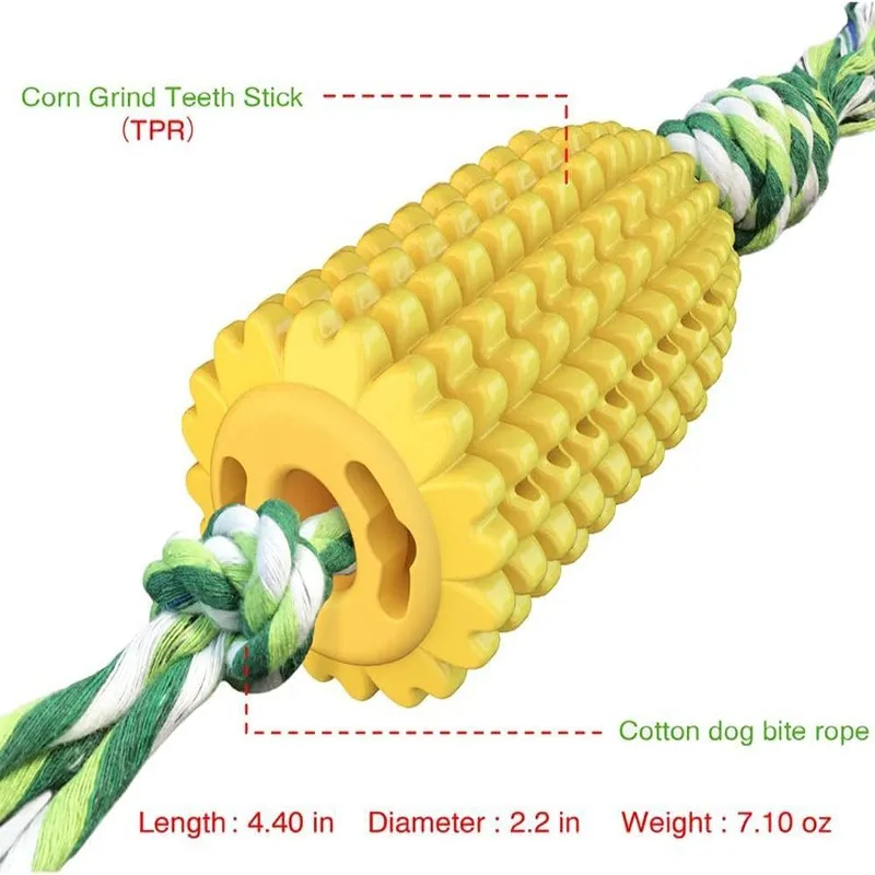 New Pet Toothbrush Toy Clean Teeth Interactive Corn Dog Toys Aggressive Chewers Dog Chew Toy