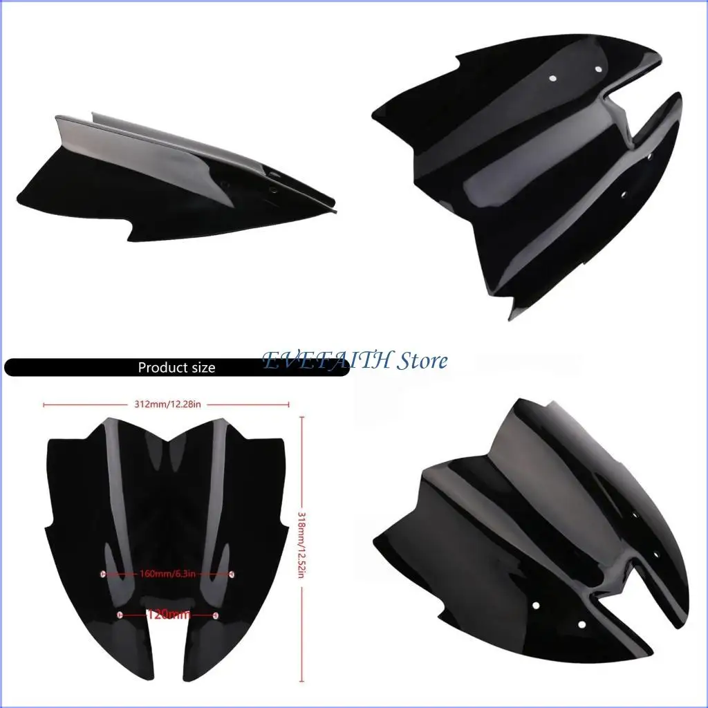 124B Stylish Motorcycle Windshield for ZR800 Offer Enhanced Aerodynamic Performances