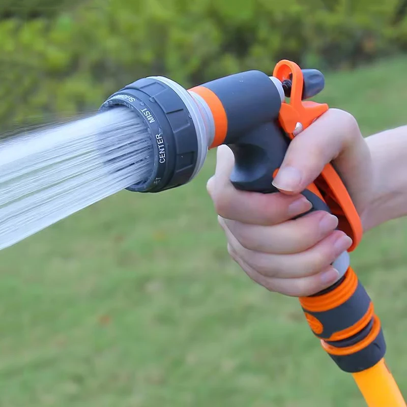 Watering Gun Garden 8 Modes High Pressure Sprayer Adjustable Irrigation Watering Nozzle for Plant Lawn Yard Watering Sprinkler