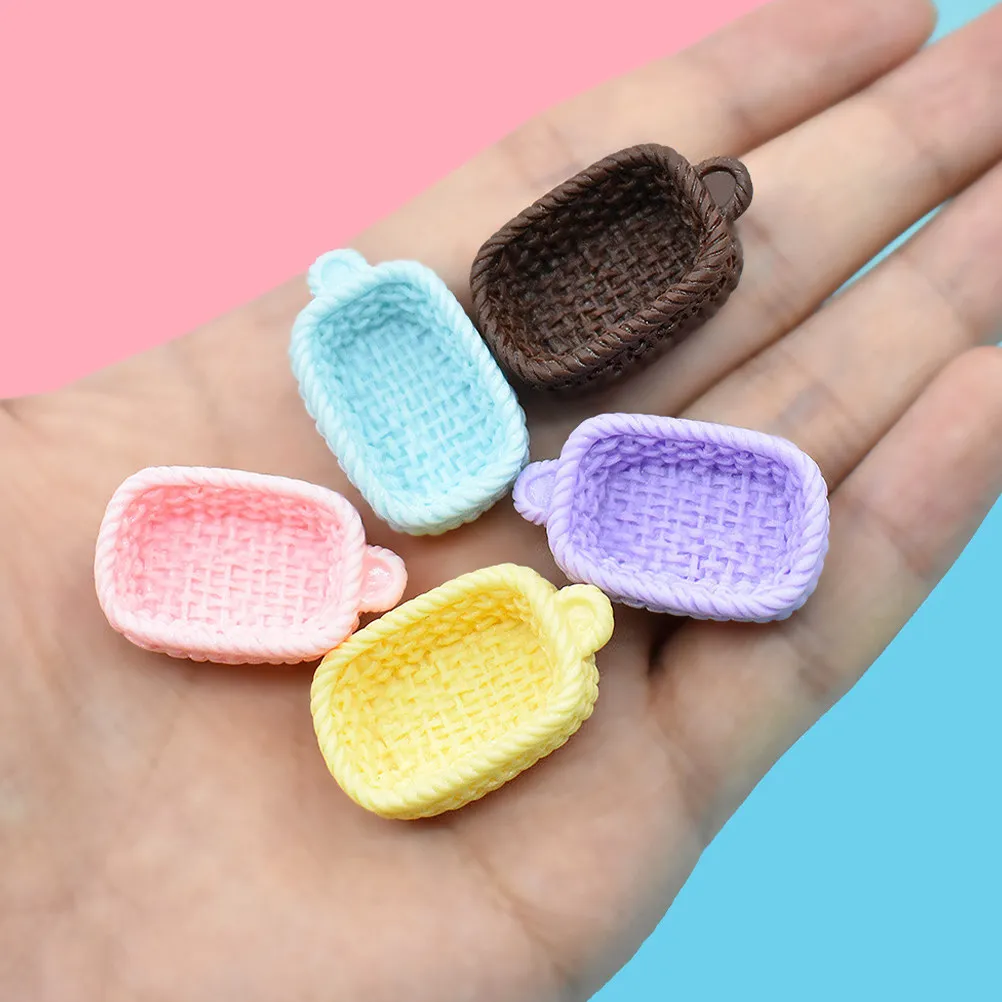 

20Pcs Dollhouse Mini Baskets Safe Material Exquisite Workmanship Miniature Baskets for Kids DIY Crafts Micro Scene Decor Party