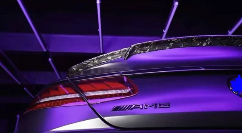 Untuk Mercedes Benz W217 S63 2019 2020 2021 2022 2023 ReaI Bumper Serat Karbon Kit Spoiler Pisau Angin Sayap Ekor Bibir Belakang Bibir Depan