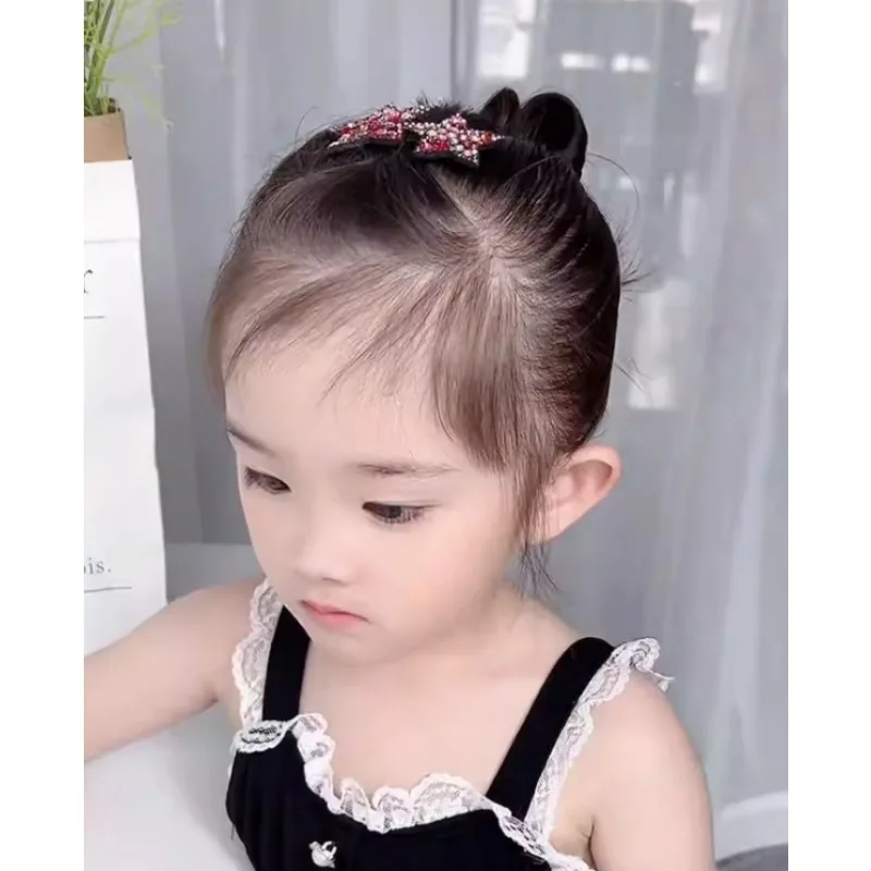 

Блестящие заколки для волос с пентаграммой из страз, сверкающие заколки-звездочки для челки, милые боковые заколки для девочек, модные аксессуары для волос