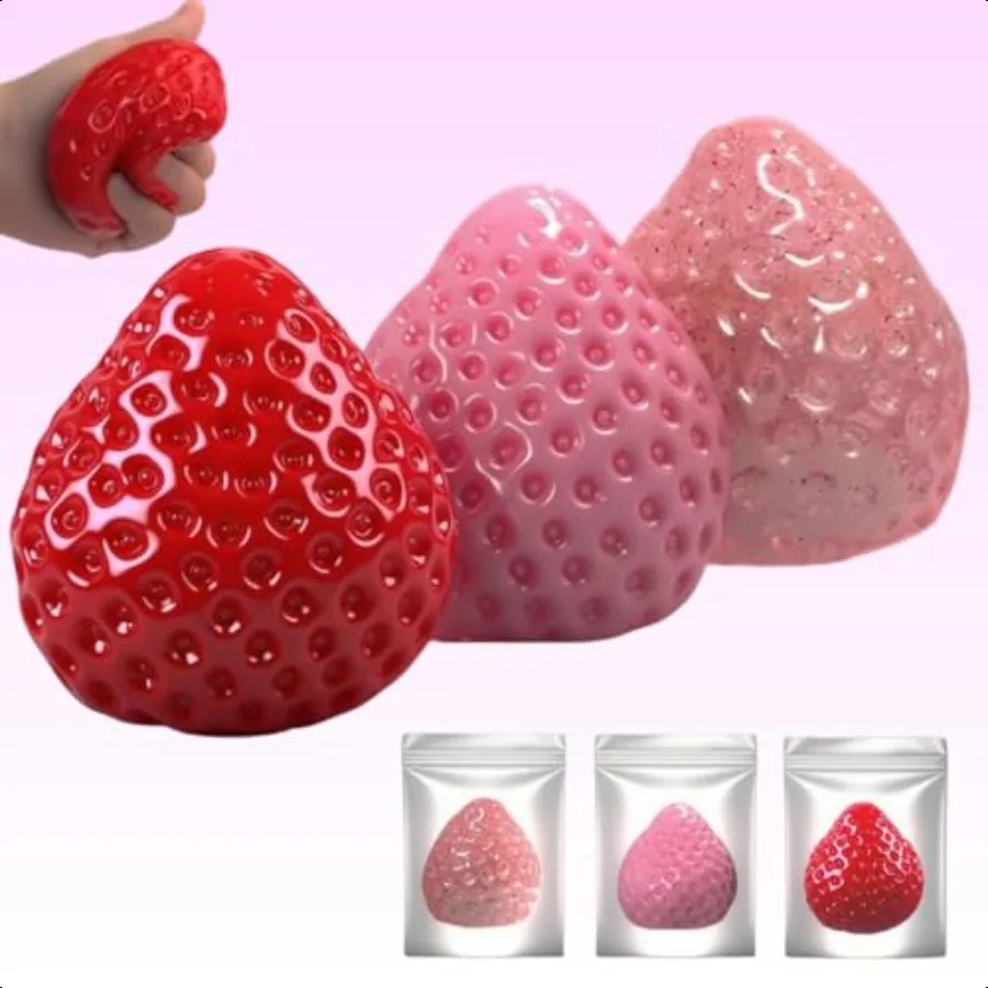 

Мягкие игрушки Strawberry Taba ручной работы: 3 шт. Ultra Squishies Squishy Fidget Toys Kawaii Squeeze Toys для взрослых Relieves Str