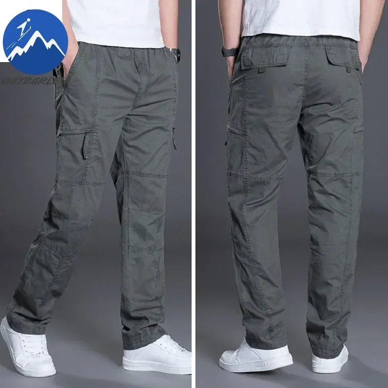 

Лето-Осенние модные мужские брюки, повседневные хлопковые длинные брюки, прямые джоггеры Homme, большие размеры 5xl 6xl, брюки на плоской подошве для мужской одежды