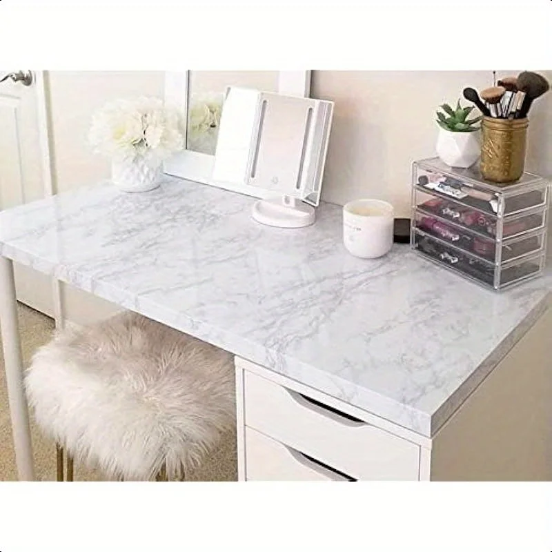 Marble Contact Paper Roll - Self-Adhesive Removable PVC Countertop Kitchen Cabinets Furniture Furniture Waterproof Contact Paper