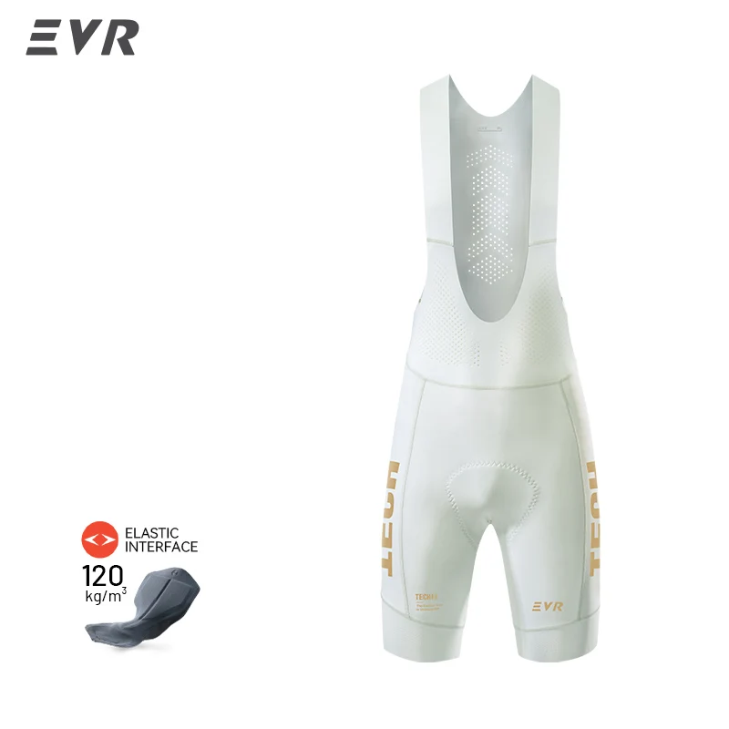 EVR Pro Fietsbroek Heren Fietsbroek met bretels Double Arrow Lange afstand fietsbroek met pads Sneldrogend Ademend Racefietsbroek