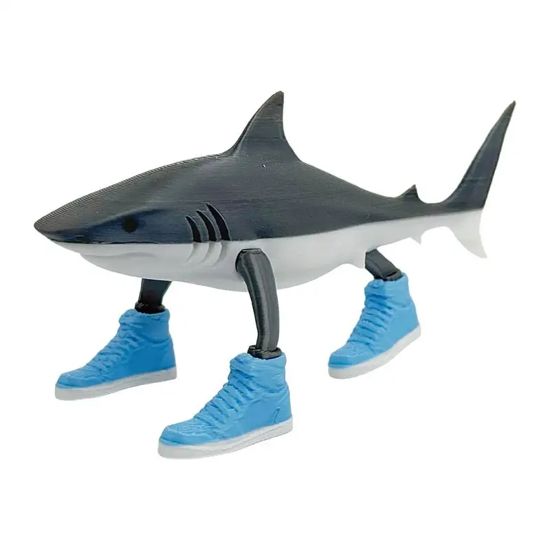 

Shark Desk Decor Italian Shark Meme Figure Desk Decor Italian Animal Statue in Sneakers Collectible Home Decoration for Desktop