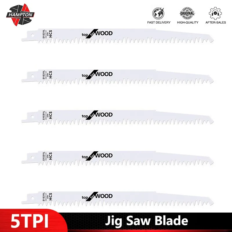 

Jig Saw Blade 254mm(10") 5TPI HCS Reciprocating Saw Blades for Fast Cutting Straight Wood Sheet Cutting