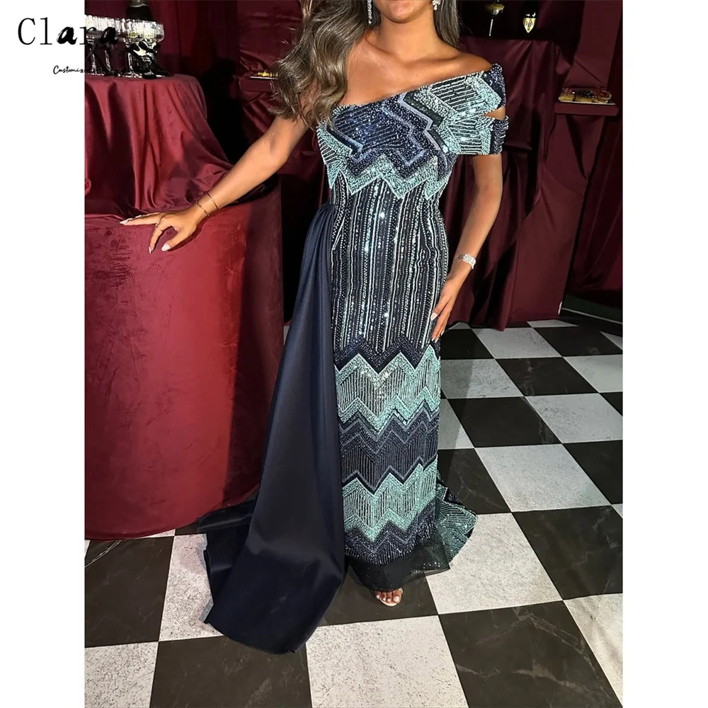 

Clara Custom One Shoulder Off the Shoulder Embroidered Sleeveless Cocktail Dresses for Luxury Party Women's Prom Dress 2026 Gala