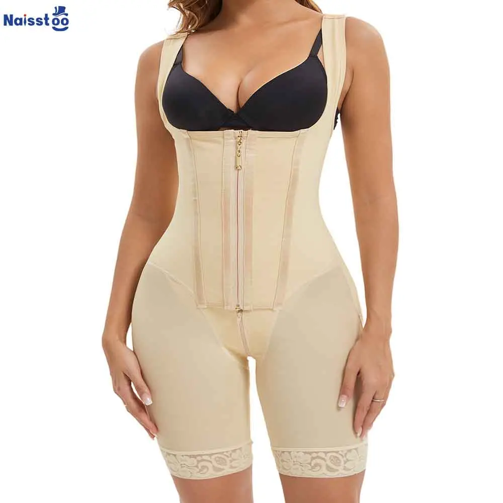 

Colombian Fajas Shapewear for Abdomen Control Women Zipper Crotch Full Body Shaper High Compression Reducing and Shaping Girdles