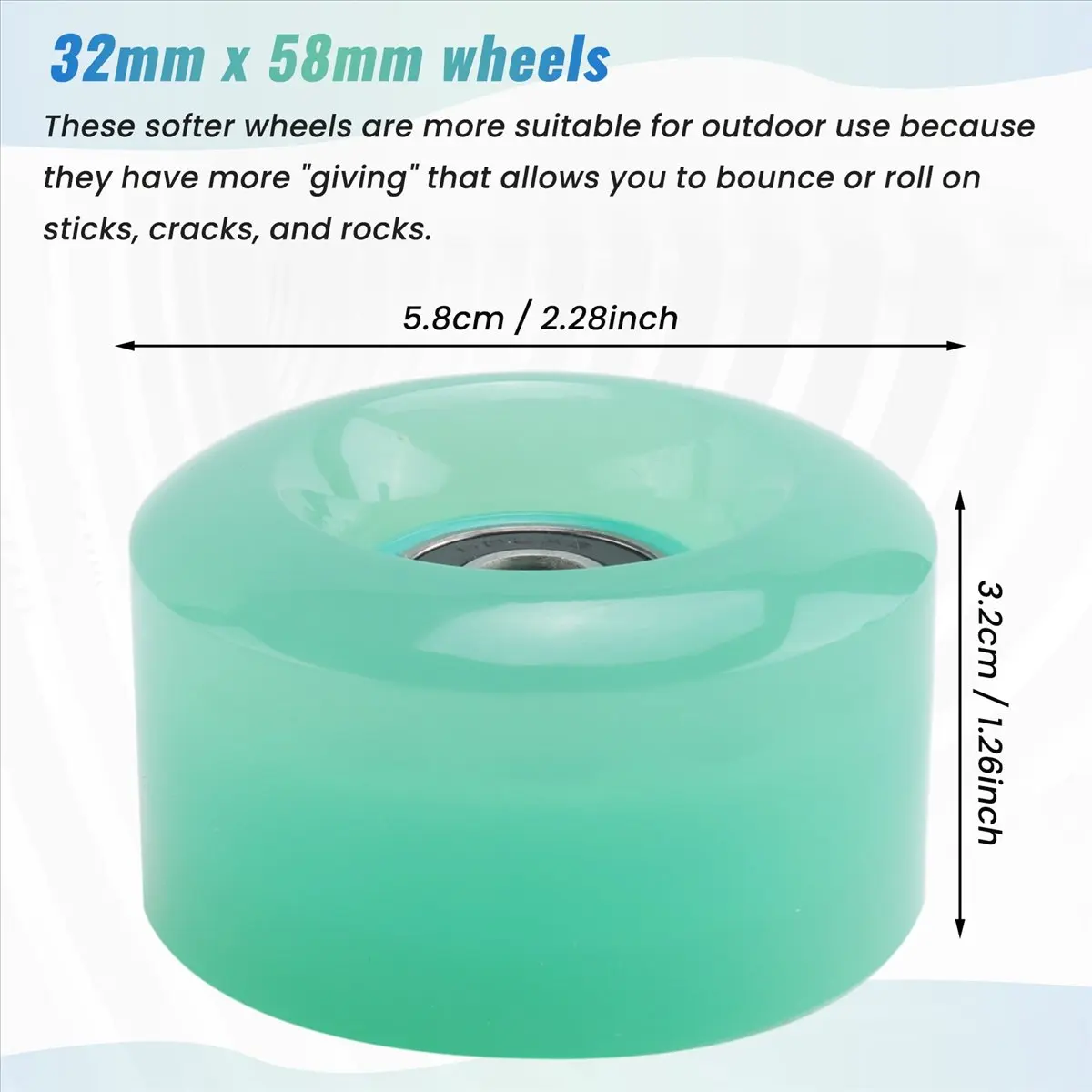 

Спортивные роликовые колеса для квад-роллеров, 8 шт., 58x32 мм, 82A, для улицы/помещений, сменные полиуретановые колеса, аксессуары для двухрядных роликовых коньков