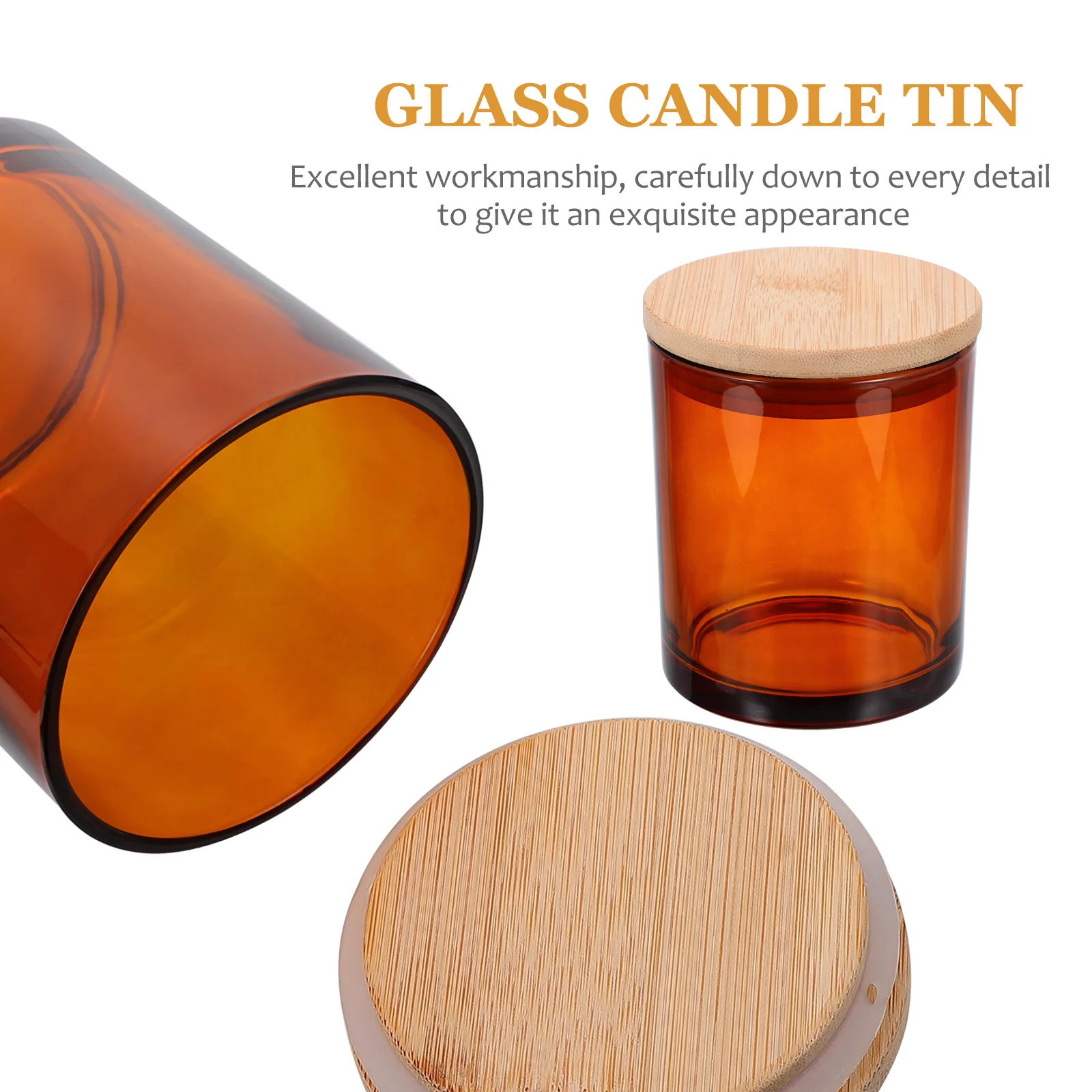 

4 Sets Scented Cup Candles Jars Container Candlesjar Brown Essential Oil Travel