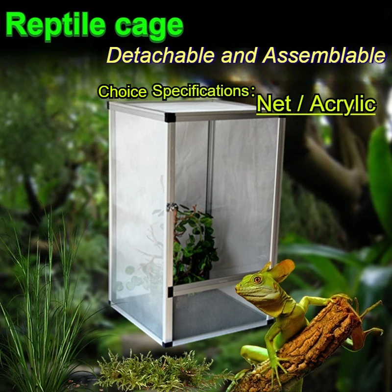 

Transparent Reptile Cage Large Reptile Breeding Cages Accessories Lizard Reptiles Boxes Lizard Market Kennel Habitat House