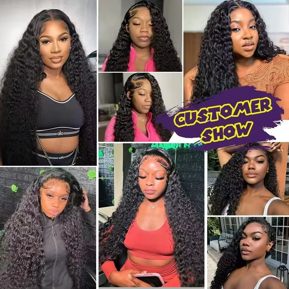 Deep Wave 100% Human Hair Bundles 34 36 38 Inch Curly 3/4 pcs Bundles Human Hair 12A Unprocessed Brazilian Virgin Hair