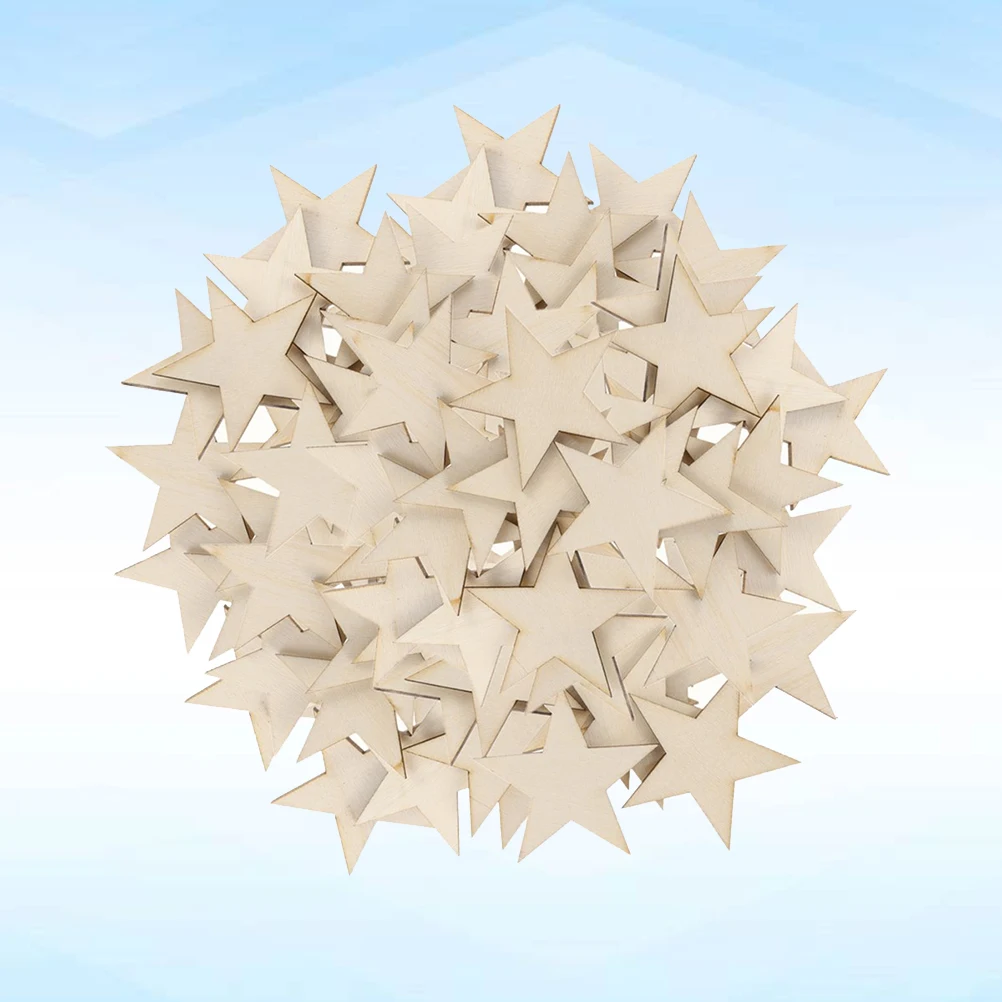 

300 Pcs Wedding Star Ornament Decoration Festival Christmas Dinner Table DIY Jesus Wood