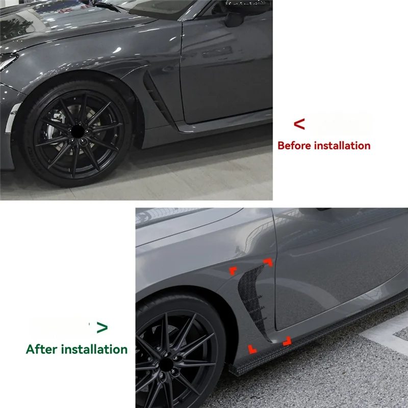 

F9-автомобильное боковое крыло, воздухозаборник, накладка на боковое крыло, спойлеры для Toyota GR86 Subaru BRZ 2022 + глянцевый черный