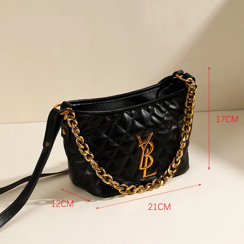 High-grade light texture package luxury 2024 new female temperament of simple fashion leisure shoulder inclined shoulder bag han