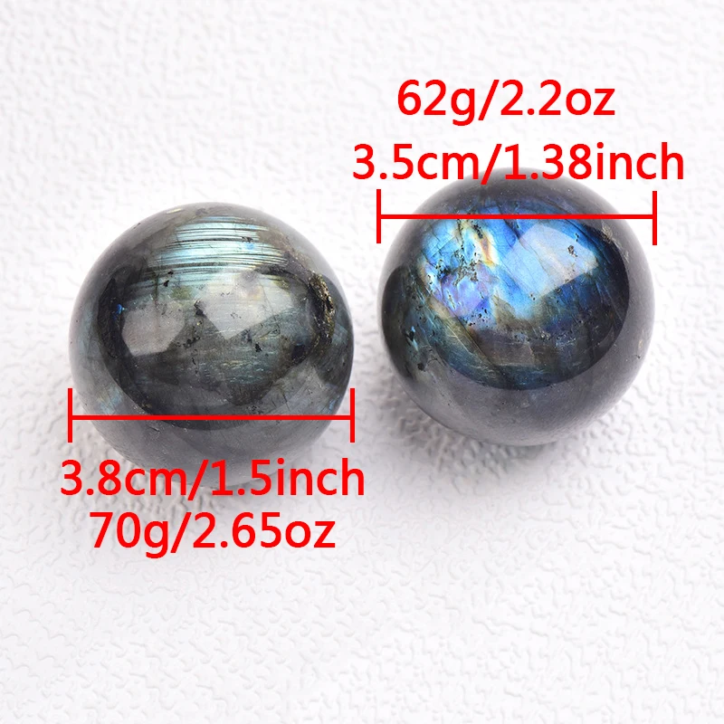 Natural Crystal Labradorite Ball 3-4cm Quartz Massage Polished Healing Exquisite Room Decor Moonstone Ore Souvenirs Sphere Ball