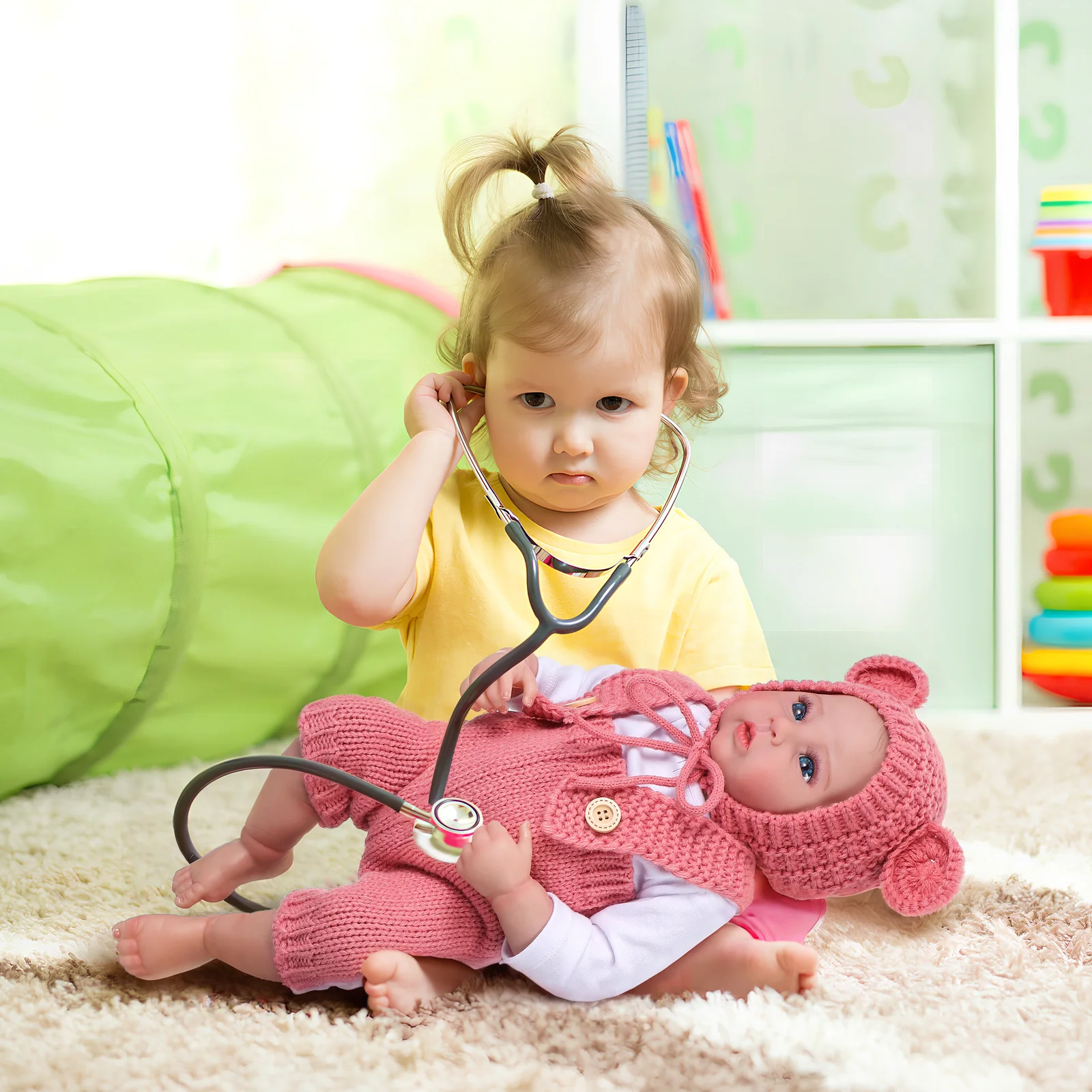 

1 шт. 19-дюймовый реалистичный виниловый комплект для новорожденных для детей и девочек с комплектом для кормления, имитация одежды для малышей