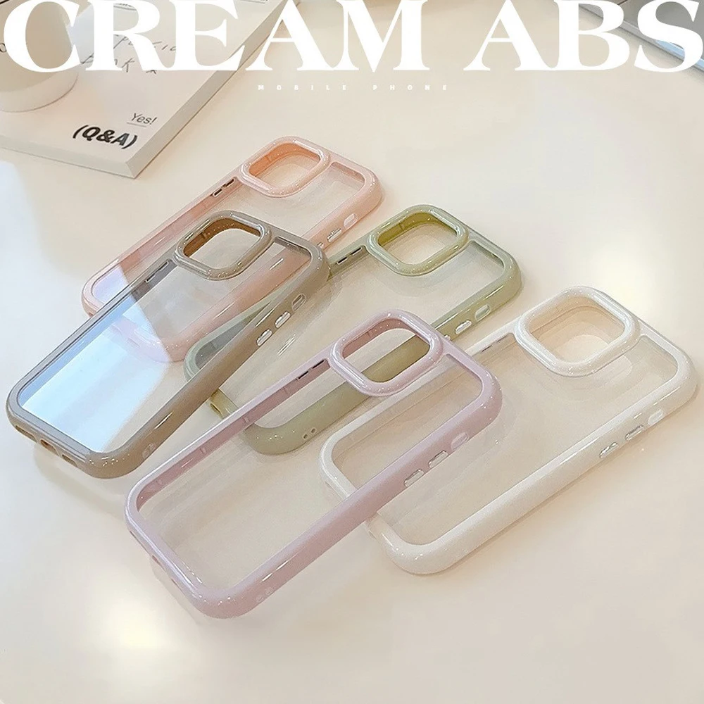 Luxury Transparent Phone Case for iPhone 15 14 13 12 Pro Max PC Phone Cover for iPhone 13 Pro Max Shockproof Protect Simplicity