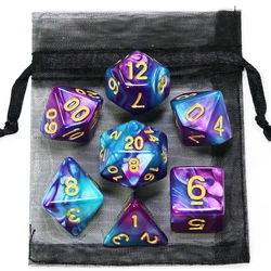 Dice DND Game Dice Role Dice Mixing Colours Dice Set With Bag 9 Different Styles Available For Portable RPG TRPG Games