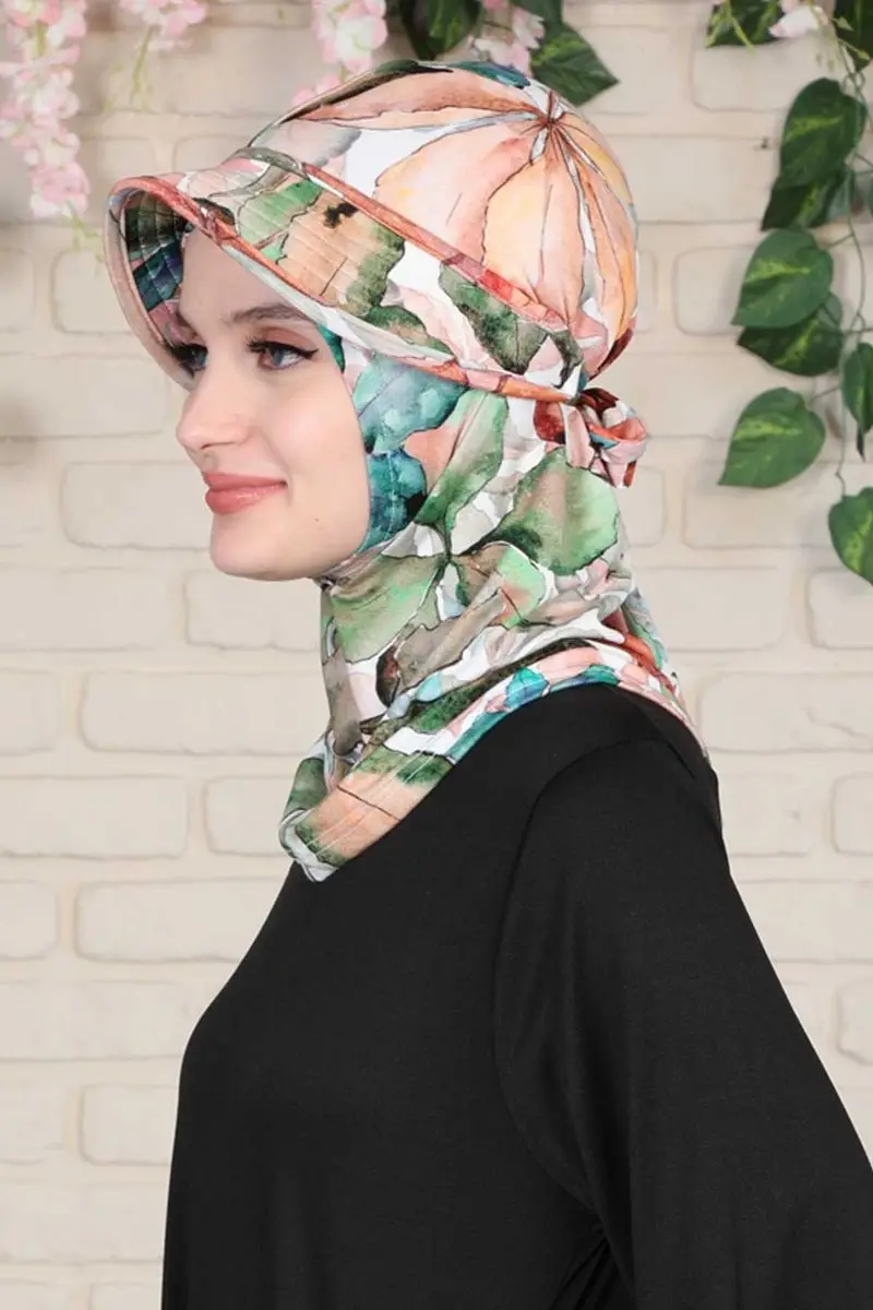 Gorro de algodón peinado con gorro negro