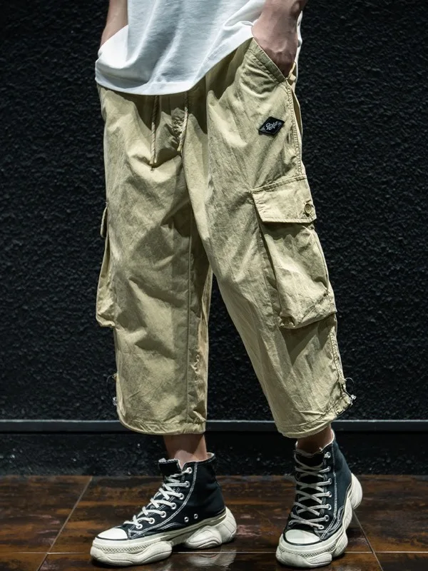 

Летние тонкие брюки из ледяного шелка для мужчин: свободные повседневные, быстросохнущие, больших размеров, модные прямые джинсы