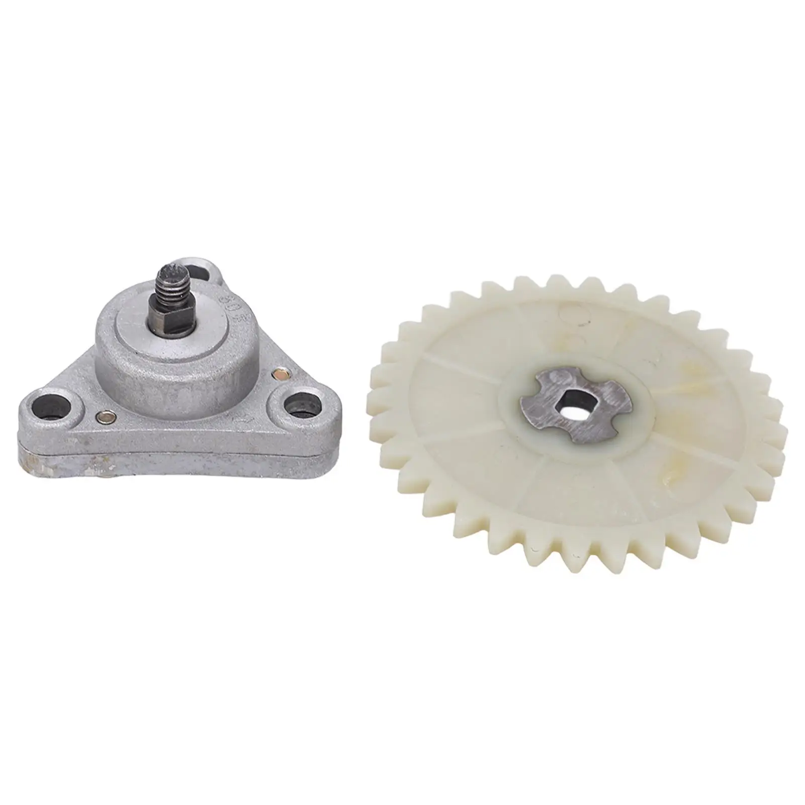 

Motorcycle Oil Pump Assembly with Sprocket Silver Alloy Metal Universal for gy6 5 cc 139QMB Engine Car Accessories