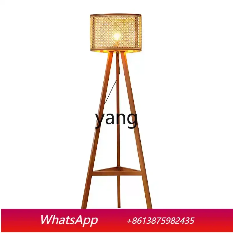 CX solid wood rattan floor wabi sandy wind creative bedside decoration retro B & B hotel ornament