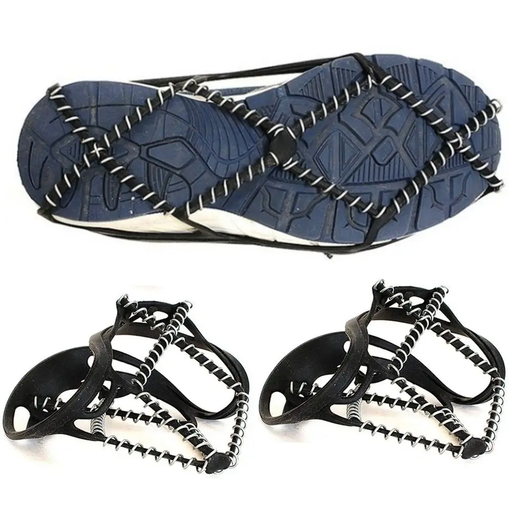 

Новые универсальные противоскользящие накладки-крампоны для обуви с шипами для ходьбы по снегу, льду и камням