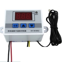 M05K XH-W3002 220V Digital LED Temperature Controller 10A Thermostat Control Switch Probe With Waterproof Sensor W3002