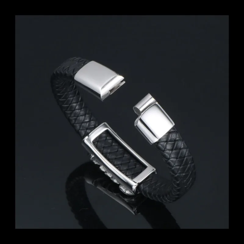 شخصية الرجعية المنسوجة الجلود حبل سوار، التيتانيوم الصلب الحيوان العقرب الرجال سوار من الجلد CE527