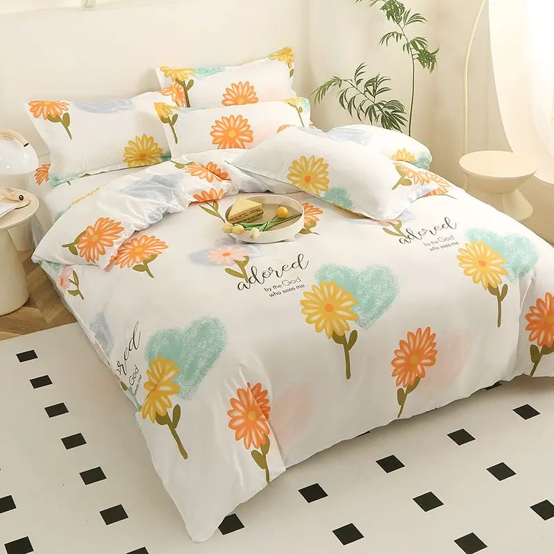 

Soft Skin-Friendly Duvet Cover Single Double Queen King Bedding for Student Dorm Home All Season Universal Bed Cove