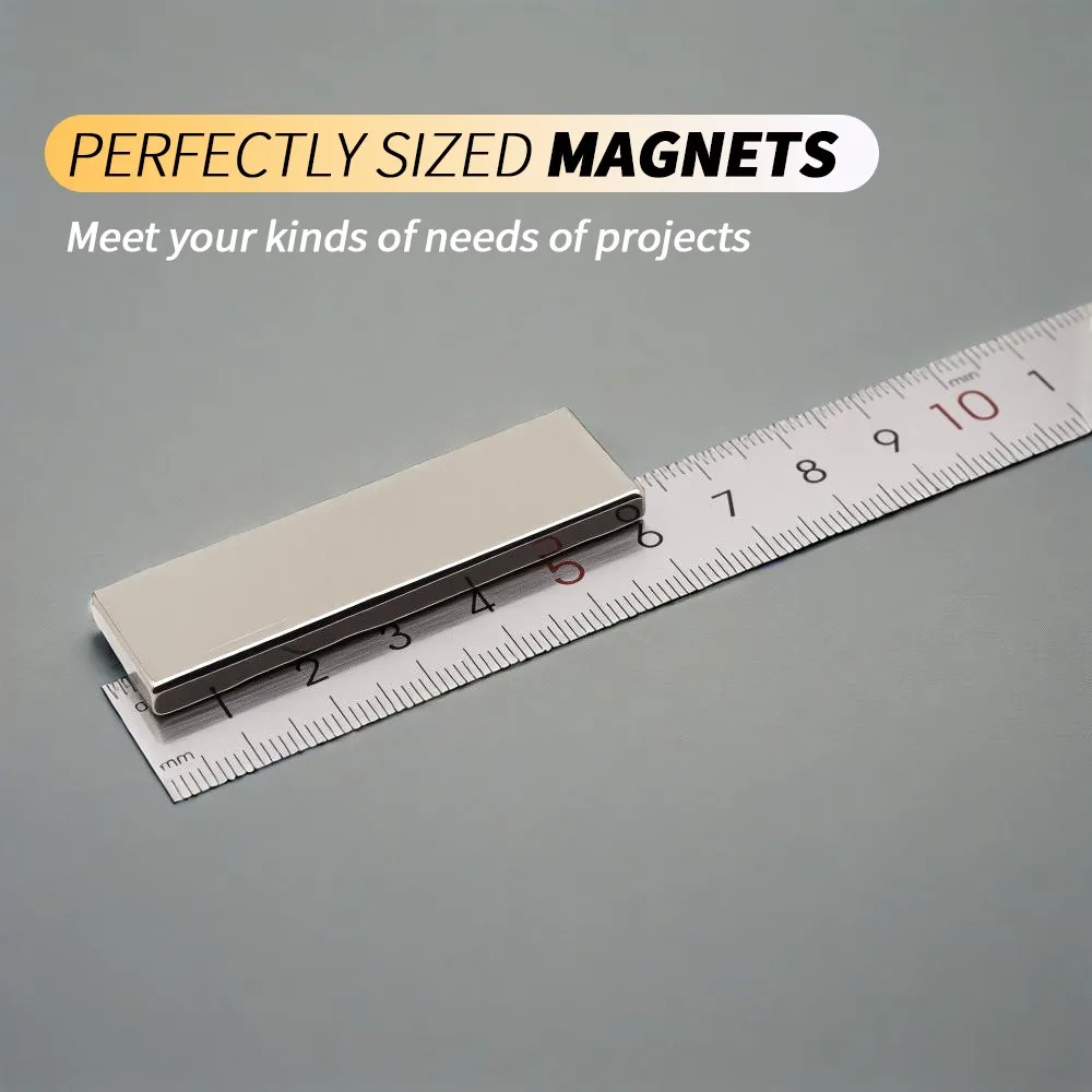 60x20x5mm Square Neodymium Magnet Block N35 NdFeB Magnets Strong Rectangle Magnets for DIY Craft Tool Holding Home Workshop