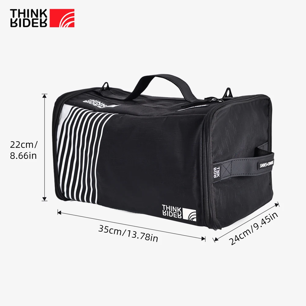 ThinkRider Race Day Essential Cycling Rain Bag Tote with bike helmet and riding shoes, bowling bag, gym bag