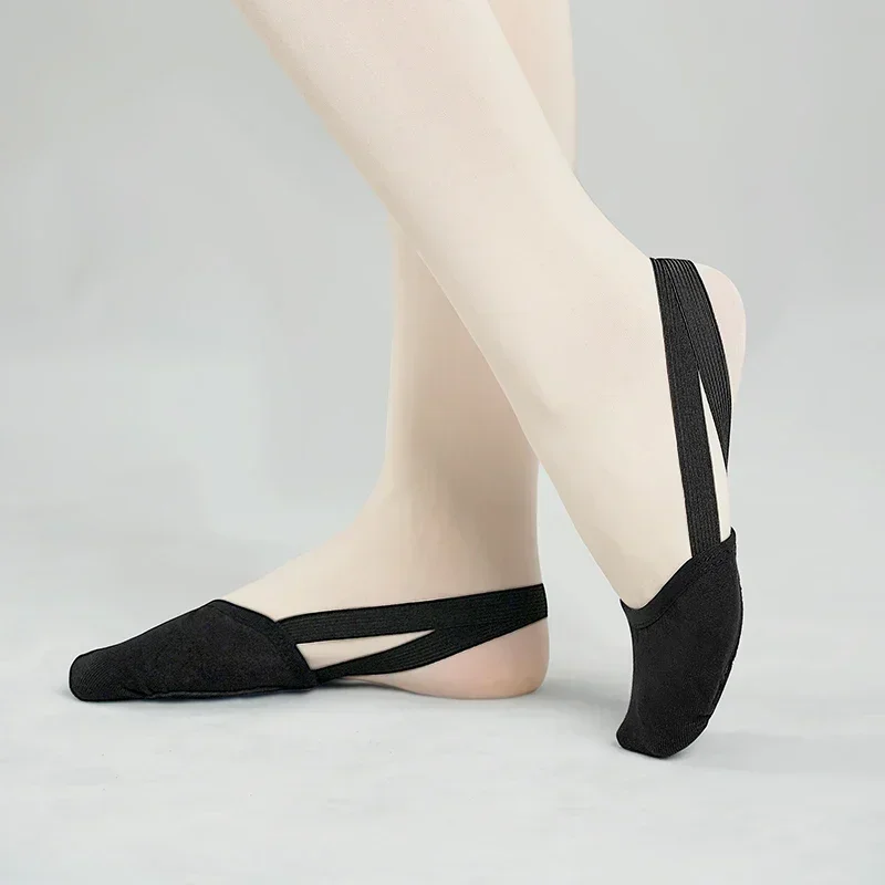 Women's Belly Shoes Half Sole Ballet Shoes Elastic Band Dance Shoes Rhythmic Gymnastics Lightweight Comfortable Shoes